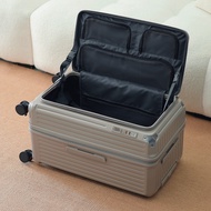 2025 Pembukaan Sisi Bagasi Boleh Dibesarkan Beg Perjalanan Berkapasiti Besar 28 Inci Flip Top Rollin