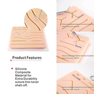 Suture Skin Training Kit Pocket Size Various Wound Sutures Pad Practice Kit for Med School Students 