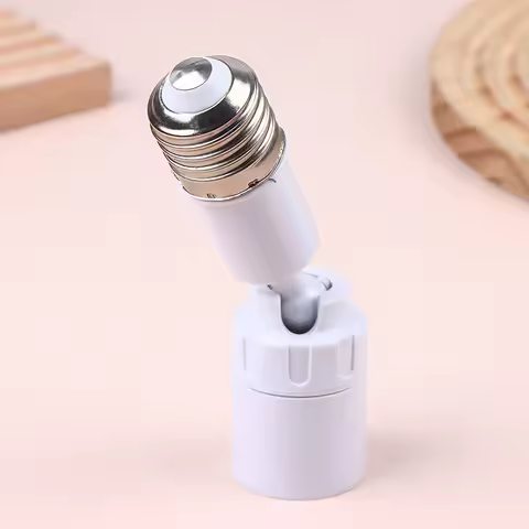 【Universal E27 To E27 LED Light Bulb Socket Extender Adapter 360° Rotatable Light Fixture E27 Adjust