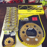 YAMAHA Y16ZR/Y15ZR/FZ150I PROTAPER 428HX132 GOLD SPOCKET SET 6 LOBANG COMBO SET 100%ORIGINAL PROTAPE