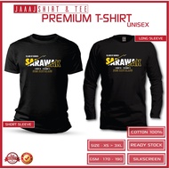 T-Shirt Cotton 100% Negeri Sarawak Shirt Lelaki Shirt perempuan Baju lelaki Baju perempuan lengan pendek lengan panjang