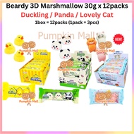 HALAL Beardy 3D Marshmallow Duckling / Panda / Lovely Cat 30g x 12packs  Viral Candy Peeps SO FLUFFY