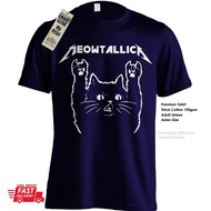 READY STOCK Meowtallica cat Metallica parody t shirt cotton rock band Unisex T-shirt for man woman S