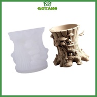 QQ* Silicone Stump Planter Mold Jewelry Organiser Resin Casting Craft Project Supplies