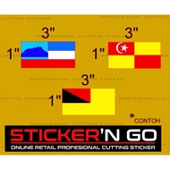 CUSTOM STICKER BENDERA NEGERI