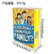 Board Game English Do You Really Know Your Family Family Party Game Card