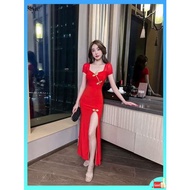 cheongsam muslimah plus size cheongsam New Evening Dress Sexy Split Tight Long Dress Chinese Qipao N