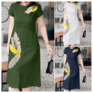 Dresses Women New Style 2025 Women's Dresses Filipiniana Modern Dress Elegant and Simple Green and W