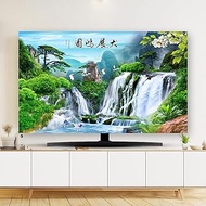 TV Hood Dust-proof Cover Towel 43 Inch 55 Inch 50 Inch 65 Inch Household Hanging LCD TV Cover Universal Cover(Size:45-48IN(110X65CM),Color:C)