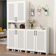 Shoes Large Capacity Rack Multilayer Storage Louver Door Tall Shoe Cabinet