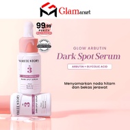 GLAM - WHITE STORY Glow Arbutin Dark-Spot Serum - Facial Brightening Serum to Treat Blemishes Black 