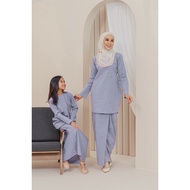 Kurung Cotton Sulam Cindai Lilac