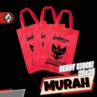 MERAH Spunbond Bag August Independence Day Goodiebag Press Strap 25x35x8 Red Garuda Motif