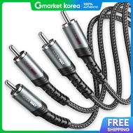 สายสญญาณเสยง CODEWAY 2RCA to 2RCA แบบโลหะ 3 เมตร รน WA2R2R-3M แบบถกดวยผาฝาย Hi-Fi WA2R2R-3M ยหอ