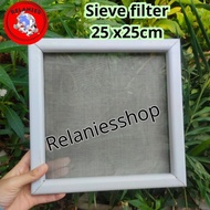 Sieve filter aquarium pond filter fish dirt pvc edge 25x25