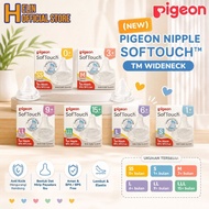 (NEW) PIGEON Wideneck SoftTouch TM Nipple size SS SML LL LLL 1PCS BOX Ori Pigeon