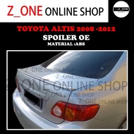 TOYOTA COROLLA ALTIS 2008-2012 SPOILER OE-MATERIAL PU (PU GETAH) BODYKIT