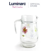 Luminarc Anemone Tivoli 1pc 1.6 Liter Jug Glass Pitcher Clear with Floral SB422