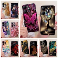 For Itel A80 Case A671L Luxury Butterfly Tree Painted Cover Soft TPU Phone Cases For Itel A90 A 90 A