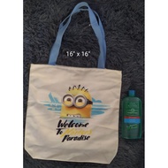 Big Minions Summer Bag/ Beach Bag / Canvas Bag / Tote Bag With Zipper