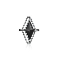 18k黑色瑪瑙鑽石戒指