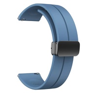 20mm 22mm Magnetic D Type Clasp Silicone Watch Band for Samsung Galaxy Watch