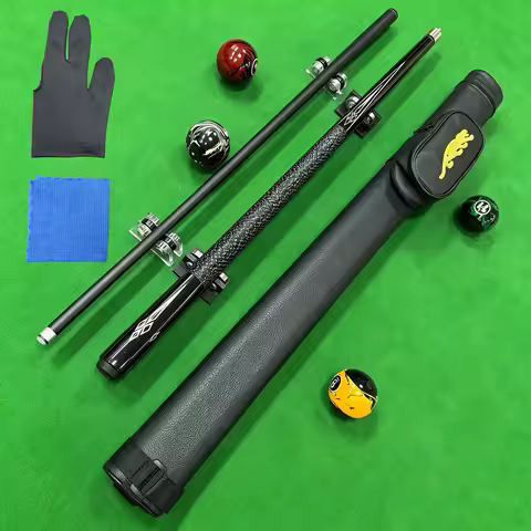 Premium Pool Cue Set, Large/Medium/Small Tips Optional, 1/2 Cue with Cue Case, Great Holiday Gift