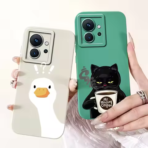 For Infinix Zero 5G 2023 Case X6815C X6815D Shockproof Bumper Cute Duck Cat Phone Case For Infinix Z
