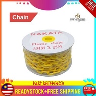 PVC Plastic Chain 6MM/8mm x 25M Yellow
