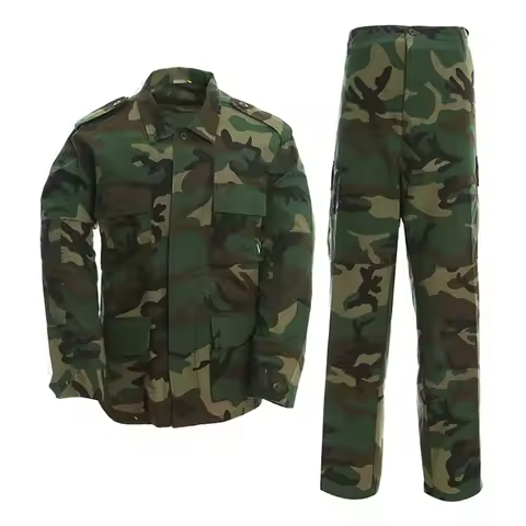 Desert & Jungle Outdoor Camouflage Uniform Tactical Uniform Combat Hunting Suit BDU Training Jacket 