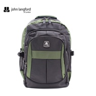 [SHOPEE EXCLUSIVE] John Langford of London Men's Nylon Laptop Bag Backpack - Green JLZ141N2