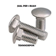 Bumper Bolts CB M 6x25mm Carriage Bolt Umbrella Bolts Chrome Mushroom Bolt M 6x2.5cm Furniture Fence