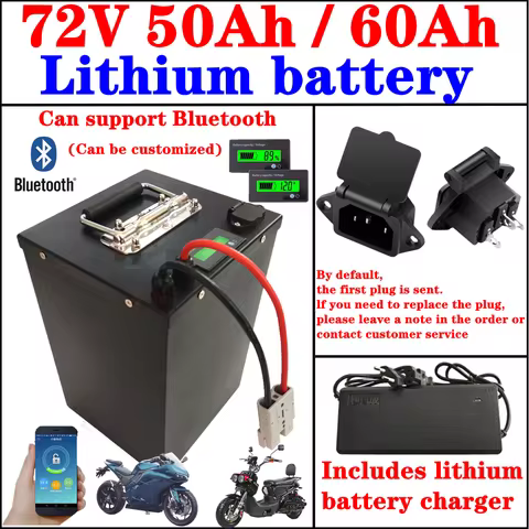 li ion 72v 50Ah 60Ah lithium ion battery with bluetooth APP BMS for 3000W 5000w scooter bike motorcy