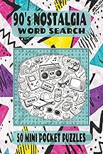 90's Nostalgia Word Search Mini: A pocket size fun travel companion full of 90s era puzzle themes li
