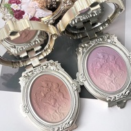 CHEERFLOR Powder Blusher Angel Floating Powder Blusher Gradual Purple Powder Blusher Durable Powder 