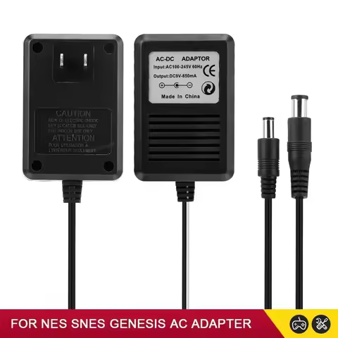 New AC Power Supply US PLUG Input 110-240V 60Hz Output DC 9V-850mA AC Adapter For NES/SNES/Sega Gene