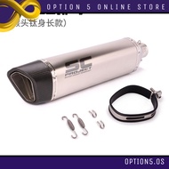 Universal Motorcycle Muffler Sc Project Sc1-R Carbon Fiber 360-570mm Exhaust For R25 Ninja 250 MT09