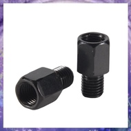 (Y W Z H)2 PCS motorcycle MIRROR ADAPTORS CONVERTS CLOCKWISE 8MM TO 10MM BLACK