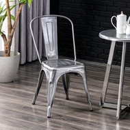 鐵藝餐椅餐桌椅子時尚簡約戶外休閑椅鐵椅金屬椅工業l風快餐廳椅
