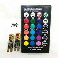 T10 Remote RGB LED Turn Signal 16 Colors T10 Remote T 10 Turn Signal Light/ - MF MOTORCYCLE ACCESSOR