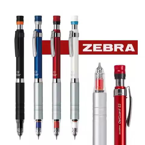 ZEBRA Mechanical Pencil DelGuard MA86 With Metal Grip,0.5mm Low Center of Gravity Design 360° Break 