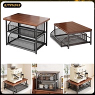 [qjypno49] Coffee Station Organizer with Drawer Multifunctional Counter Shelf Iron Wood Pod Holder f