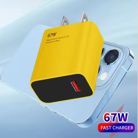 67W 6A USB Fast Charger USB A To Type C Quick Charger Power Adapter Wall Phones Charger With 6A Type
