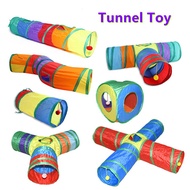 Cat Tunnel Toy Cat Dog Bunny Hamsters Guinea Pigs Interactive Selfplay Tunnel Bed Rainbow Foldable T