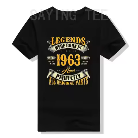 Legends Were Born In 1963 T-Shirt 61th Birthday Shirts for Men, Vintage 61 Years Old Clothes Daddy G