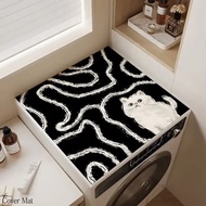 Creative Kitten Washing Machine Cover Mat Cartoon Diatom Mud Absorbent Sunscreen Pad Bedside Table D