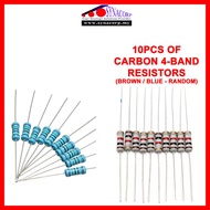 10PCS X 1/4W 0.25W ( 1K -  100M OHM ) CARBON RESISTOR