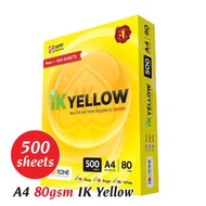 A4 80gsm IK Yellow Paper | IK PAPER YELLOW 500 SHEET/ PHOTOCOPY/ COPY PAPER