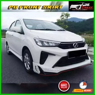 Perodua Bezza 2020/2023 Front Skirt &amp; Rear Skirt D68 Design PU Bodykit