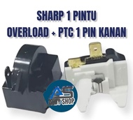 OVERLOAD+PTC RELAY KULKAS SHARP 1 PINTU OVERLOD KULKAS SHARP 1 PINTU